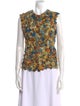 Ulla Johnson Floral Print Crew Neck Blouse