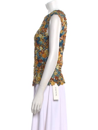 Ulla Johnson Floral Print Crew Neck Blouse