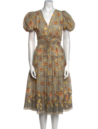 Ulla Johnson Printed Midi Length Dress