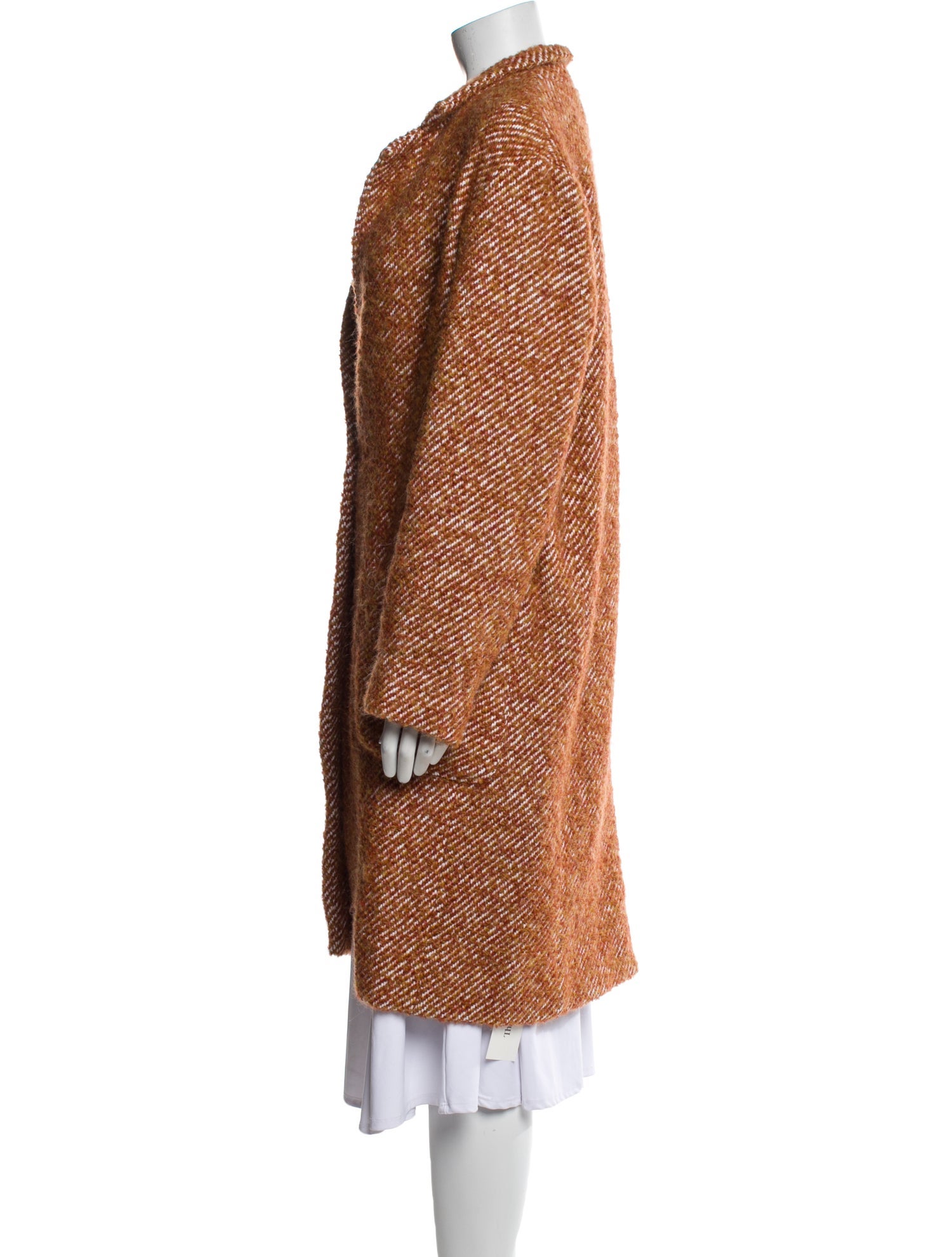 Ulla Johnson Tweed Pattern Faux Fur Coat