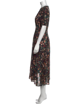 Ulla Johnson Floral Print Midi Length Dress