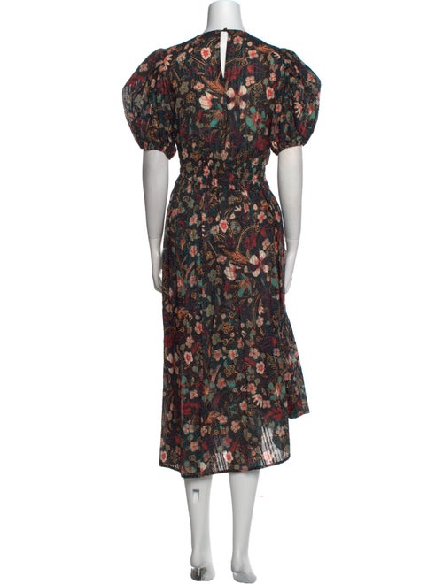 Ulla Johnson Floral Print Midi Length Dress