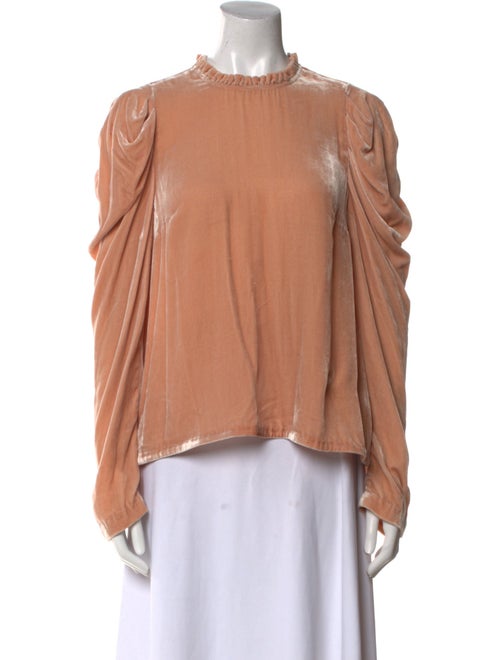 Ulla Johnson Mock Neck Long Sleeve Blouse