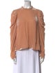 Ulla Johnson Mock Neck Long Sleeve Blouse