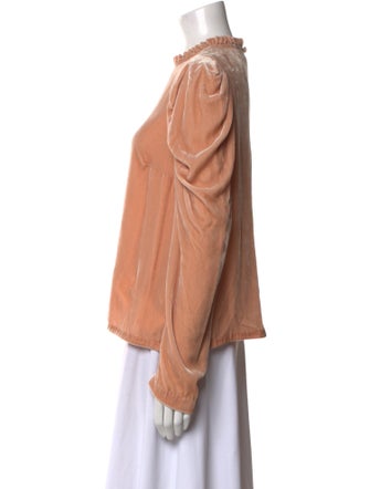 Ulla Johnson Mock Neck Long Sleeve Blouse