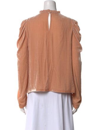Ulla Johnson Mock Neck Long Sleeve Blouse