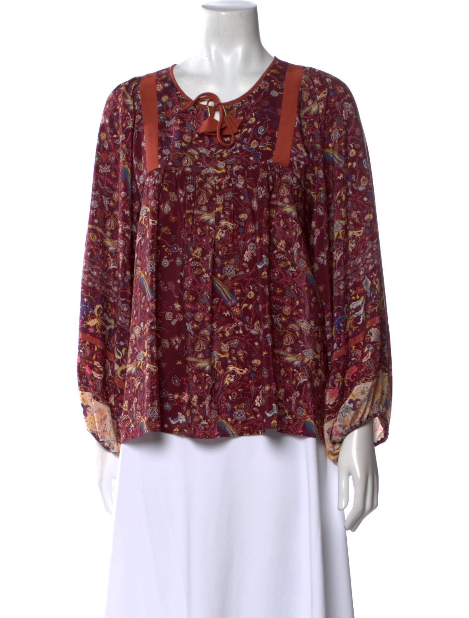 Ulla Johnson Silk Floral Print Blouse