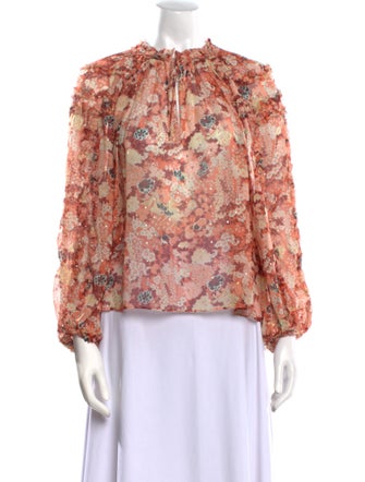 Ulla Johnson Silk Floral Print Blouse