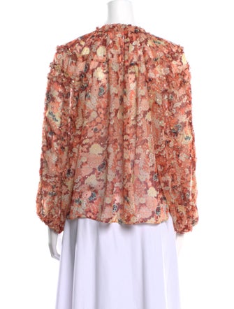 Ulla Johnson Silk Floral Print Blouse