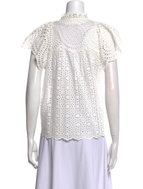 Ulla Johnson Lace Pattern Crew Neck Blouse