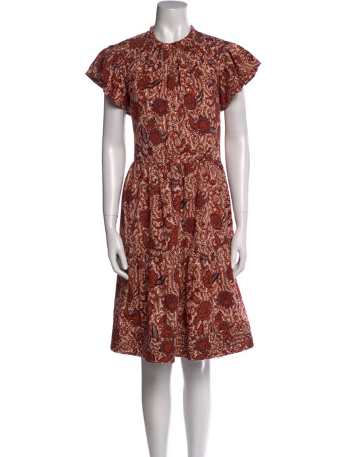 Ulla Johnson Floral Print Knee-Length Dress