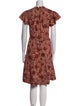 Ulla Johnson Floral Print Knee-Length Dress