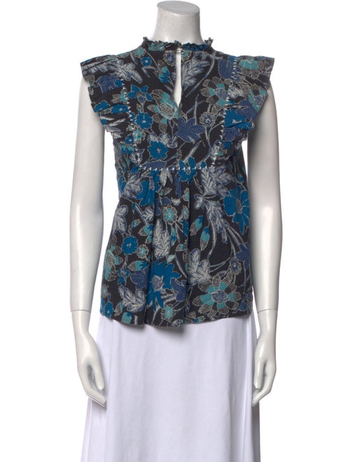 Ulla Johnson Printed Cowl Neck Blouse