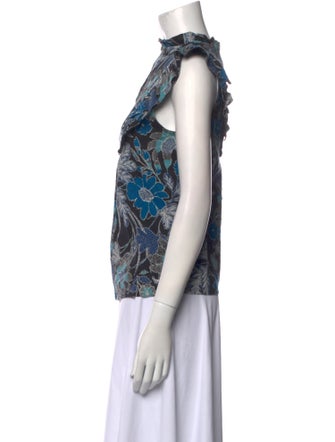 Ulla Johnson Printed Cowl Neck Blouse