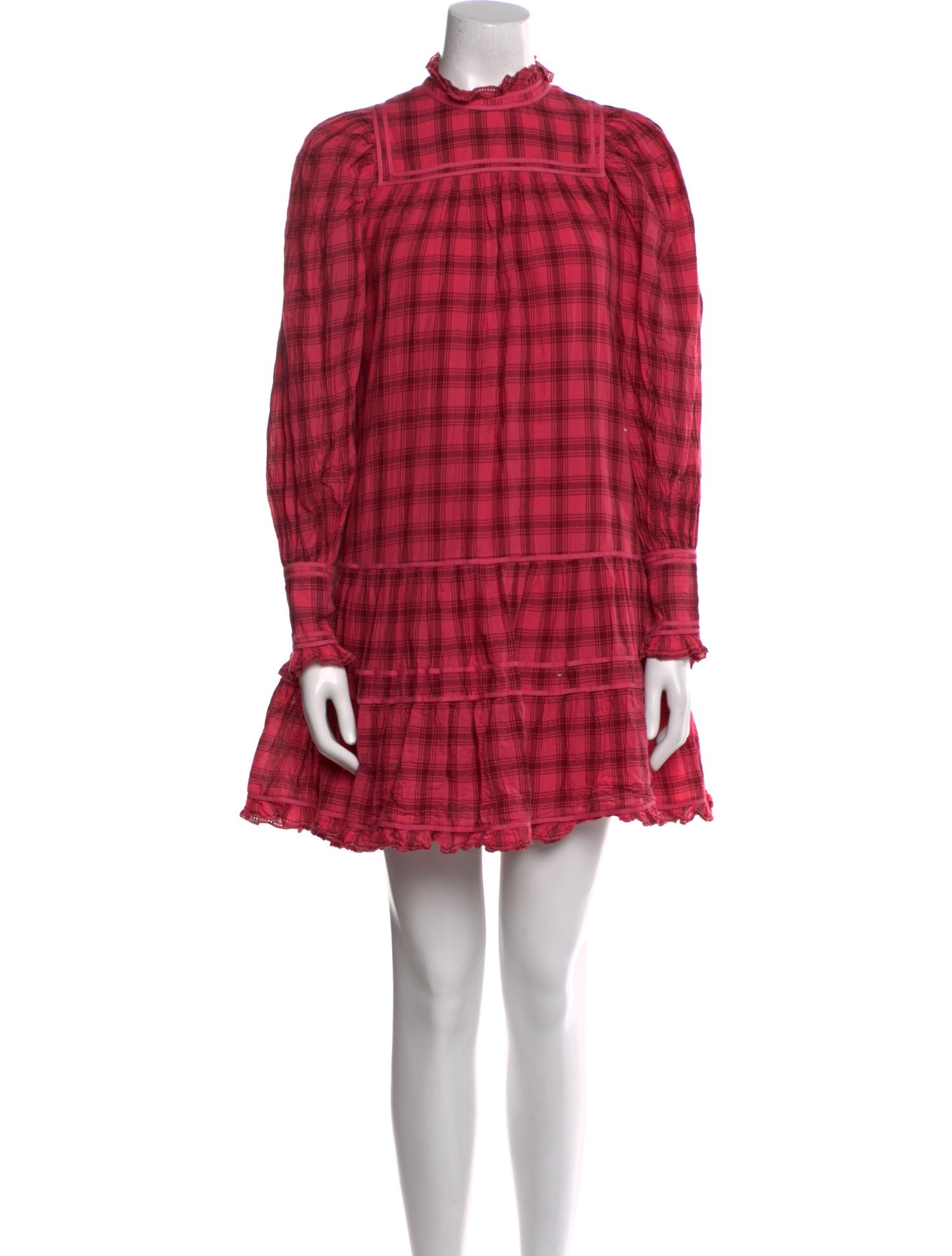 Ulla Johnson Plaid Print Knee-Length Dress