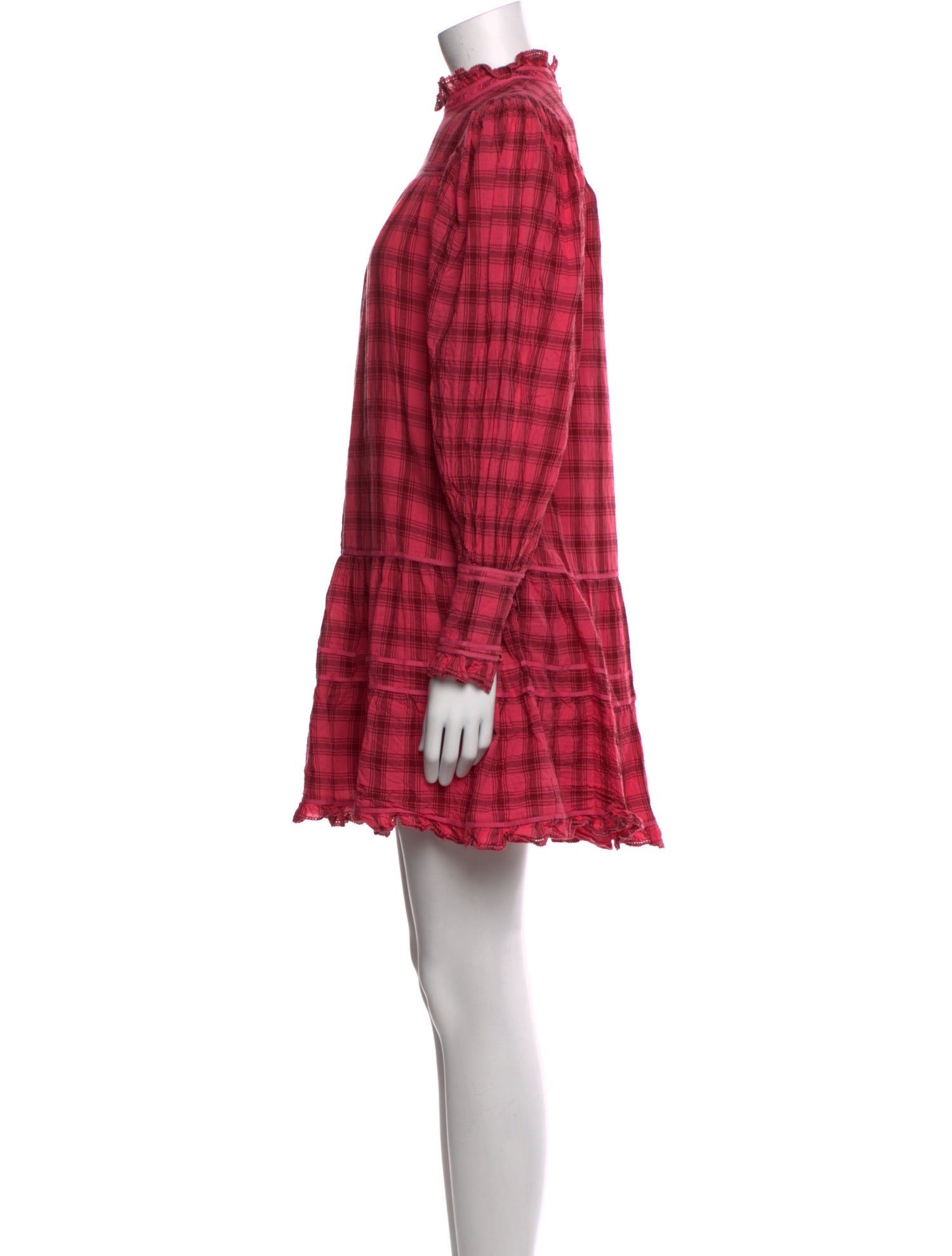 Ulla Johnson Plaid Print Knee-Length Dress