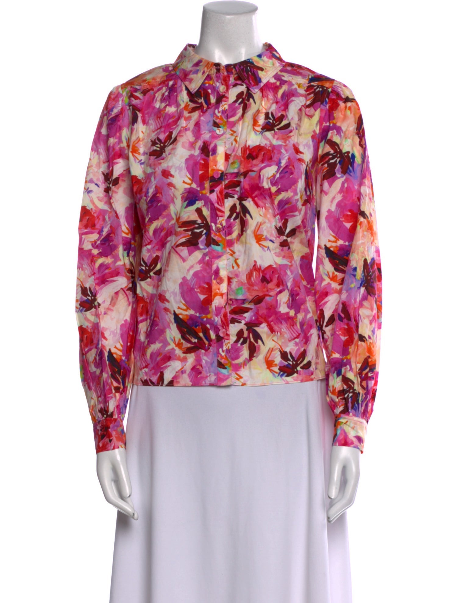 Ulla Johnson Floral Print Mock Neck Blouse w/ Tags