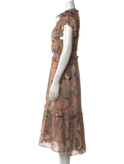 Ulla Johnson Floral Print Midi Length Dress