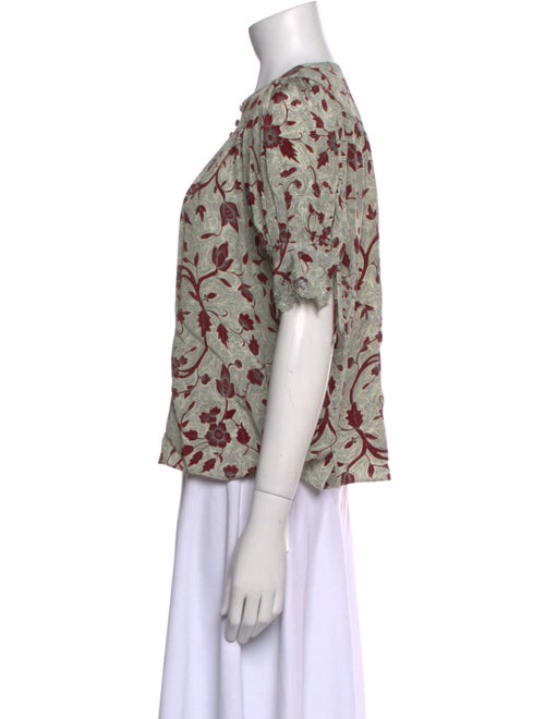 Ulla Johnson Silk Floral Print Blouse