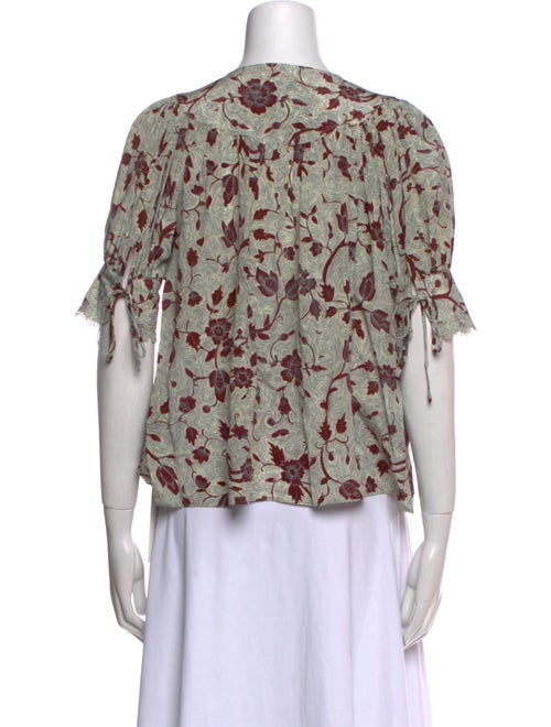 Ulla Johnson Silk Floral Print Blouse