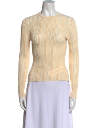 Ulla Johnson Crew Neck Long Sleeve Top