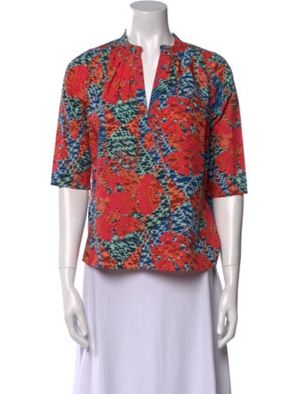 Ulla Johnson Printed V-Neck Tunic