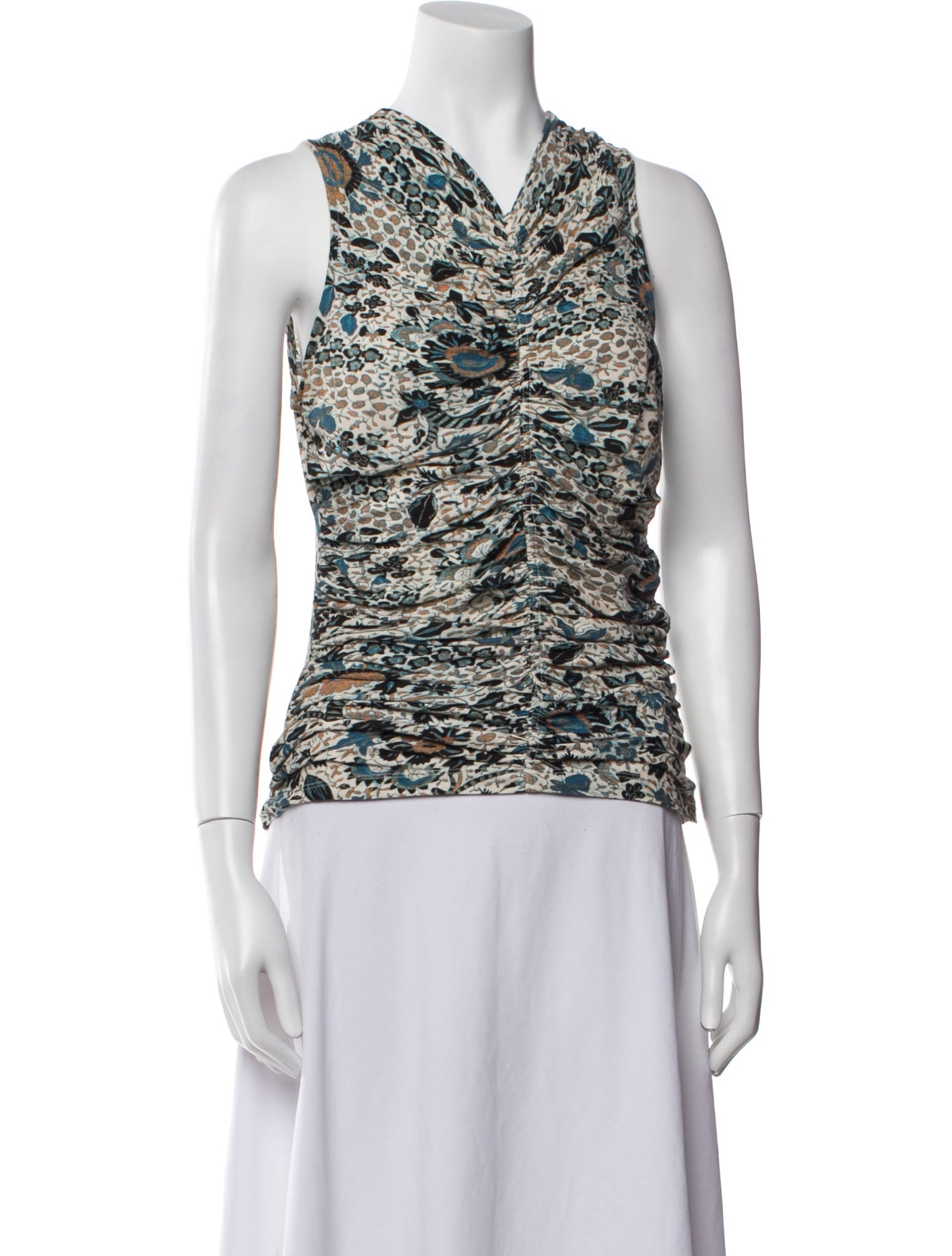 Ulla Johnson Printed Cowl Neck Top