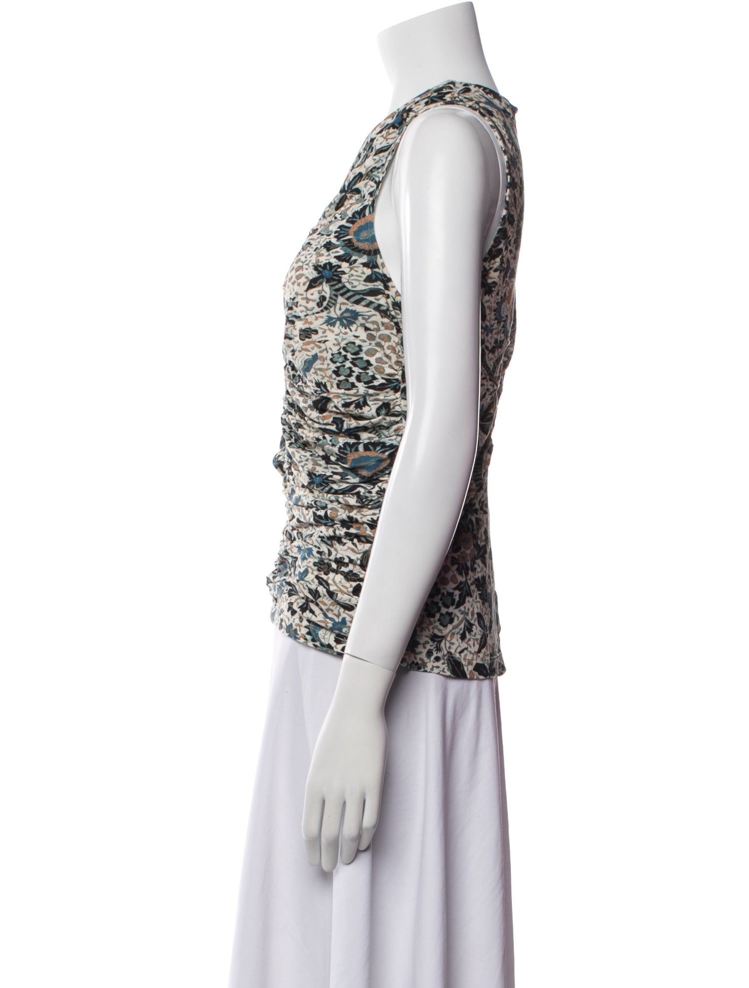 Ulla Johnson Printed Cowl Neck Top