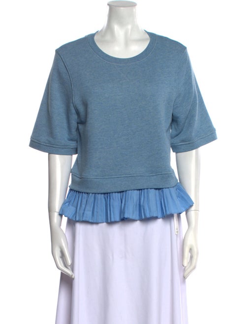 Ulla Johnson Scoop Neck Three-Quarter Sleeve Sweatshirt