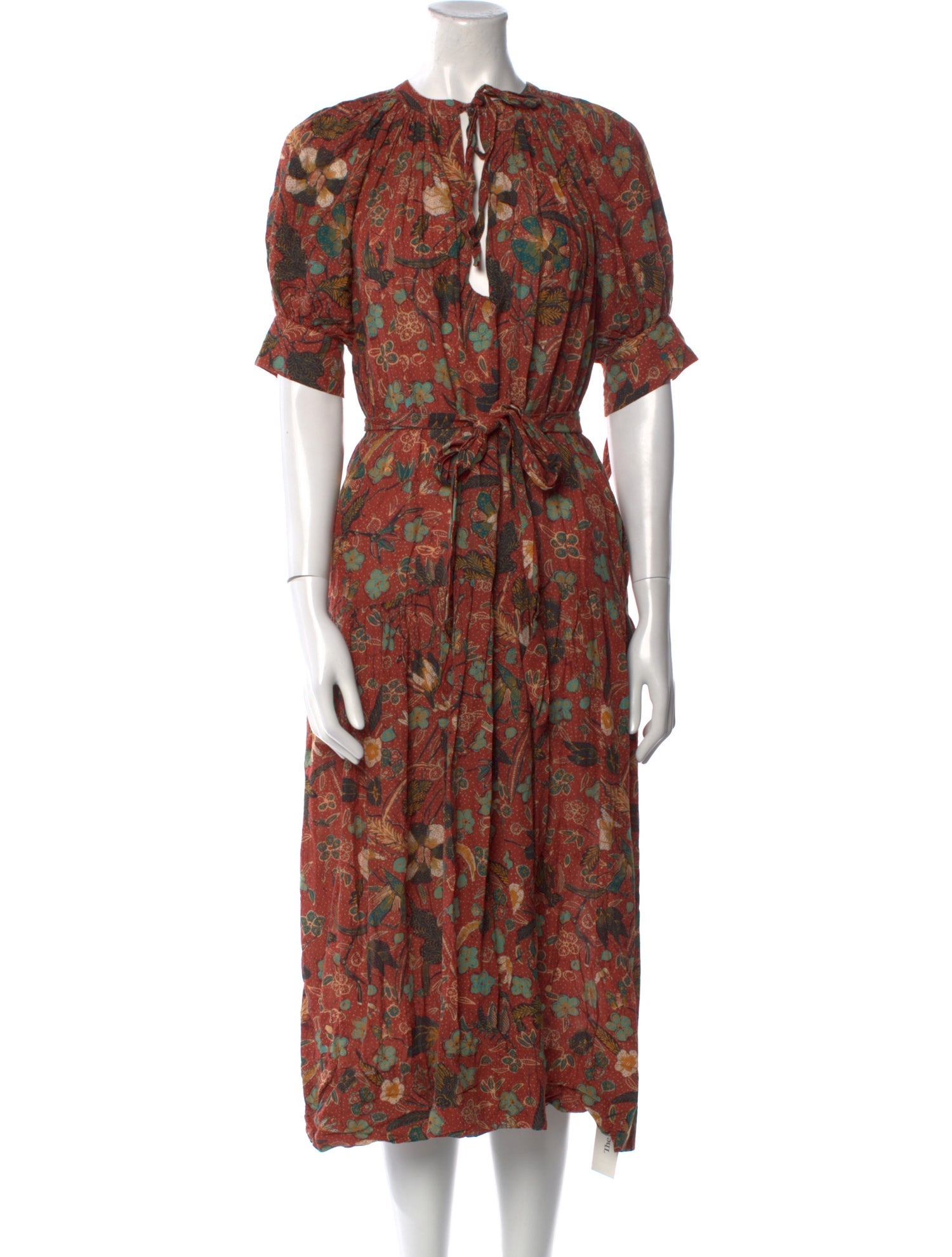 Ulla Johnson Floral Print Midi Length Dress