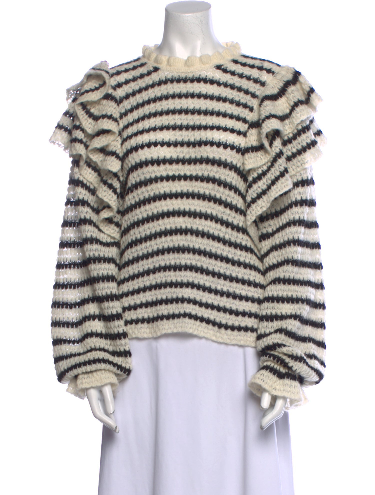 Ulla Johnson Striped Mock Neck Sweater