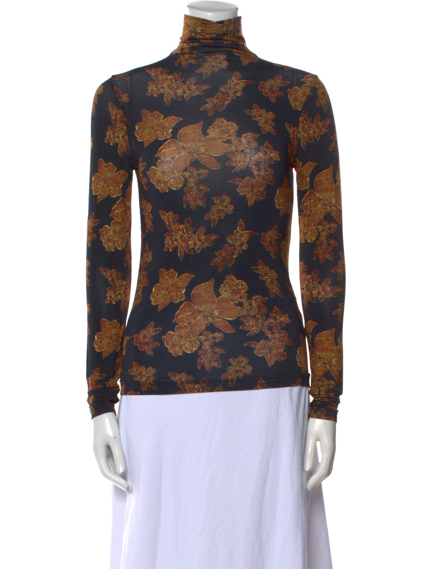 Ulla Johnson Floral Print Turtleneck Top w/ Tags