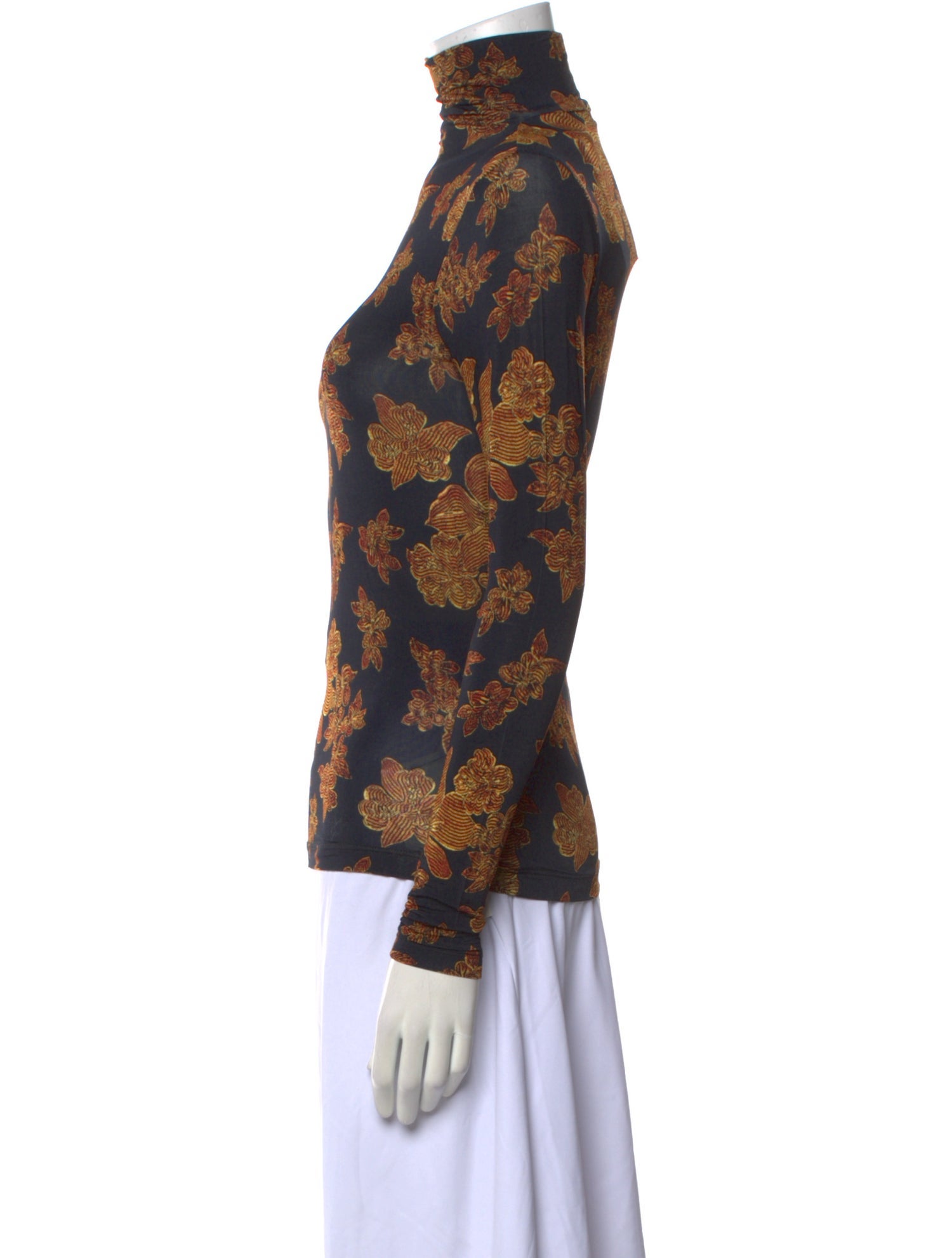 Ulla Johnson Floral Print Turtleneck Top w/ Tags