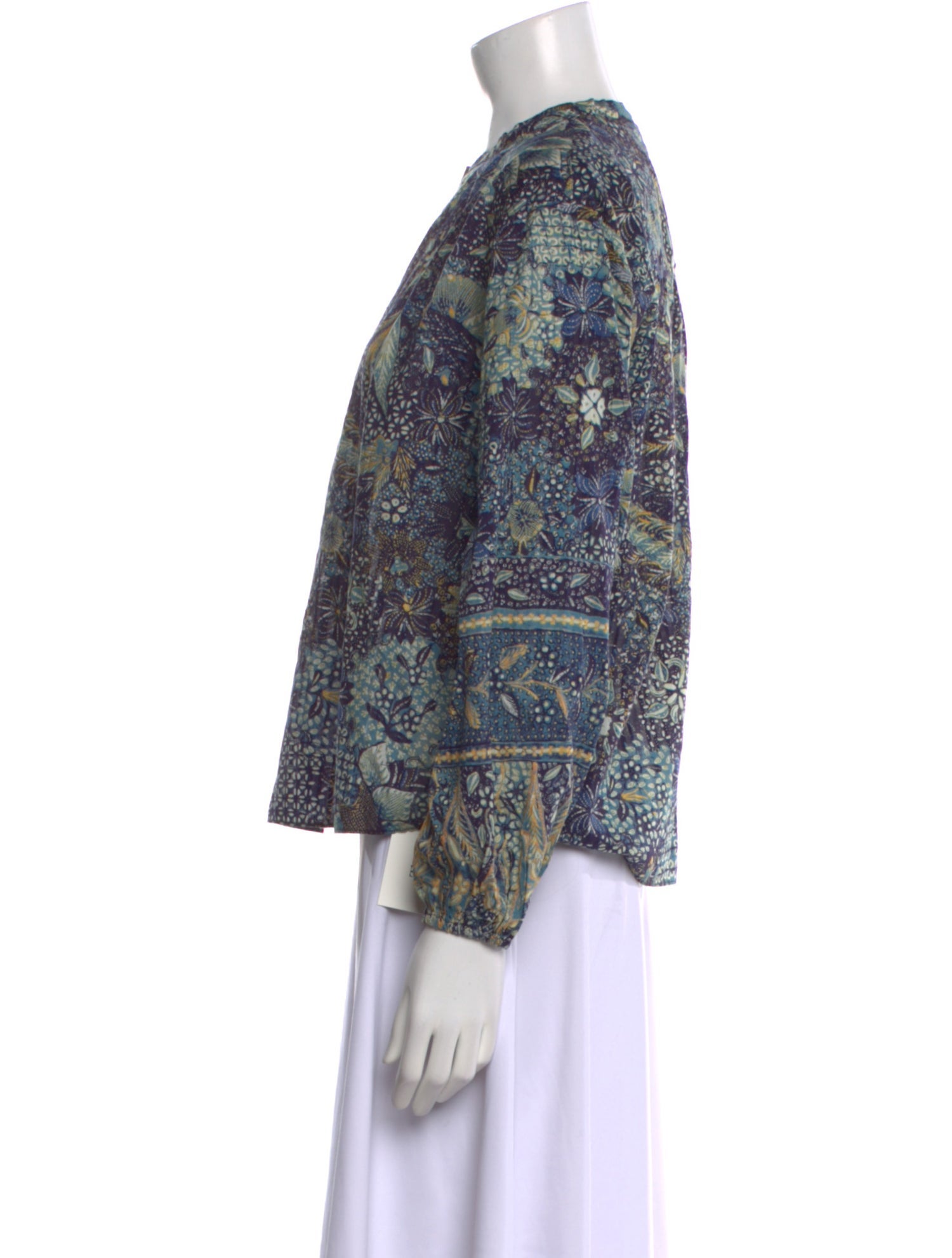 Ulla Johnson Printed Crew Neck Blouse w/ Tags