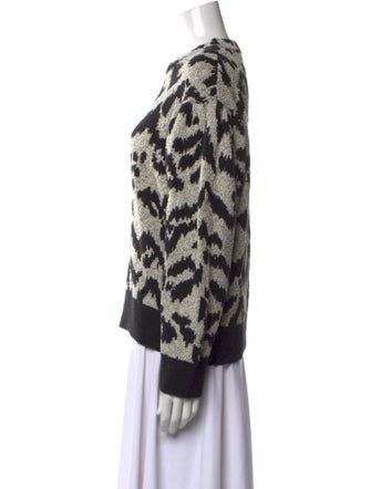 Ulla Johnson Animal Print Crew Neck Sweater