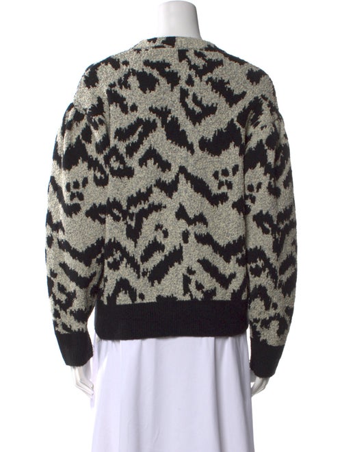 Ulla Johnson Animal Print Crew Neck Sweater