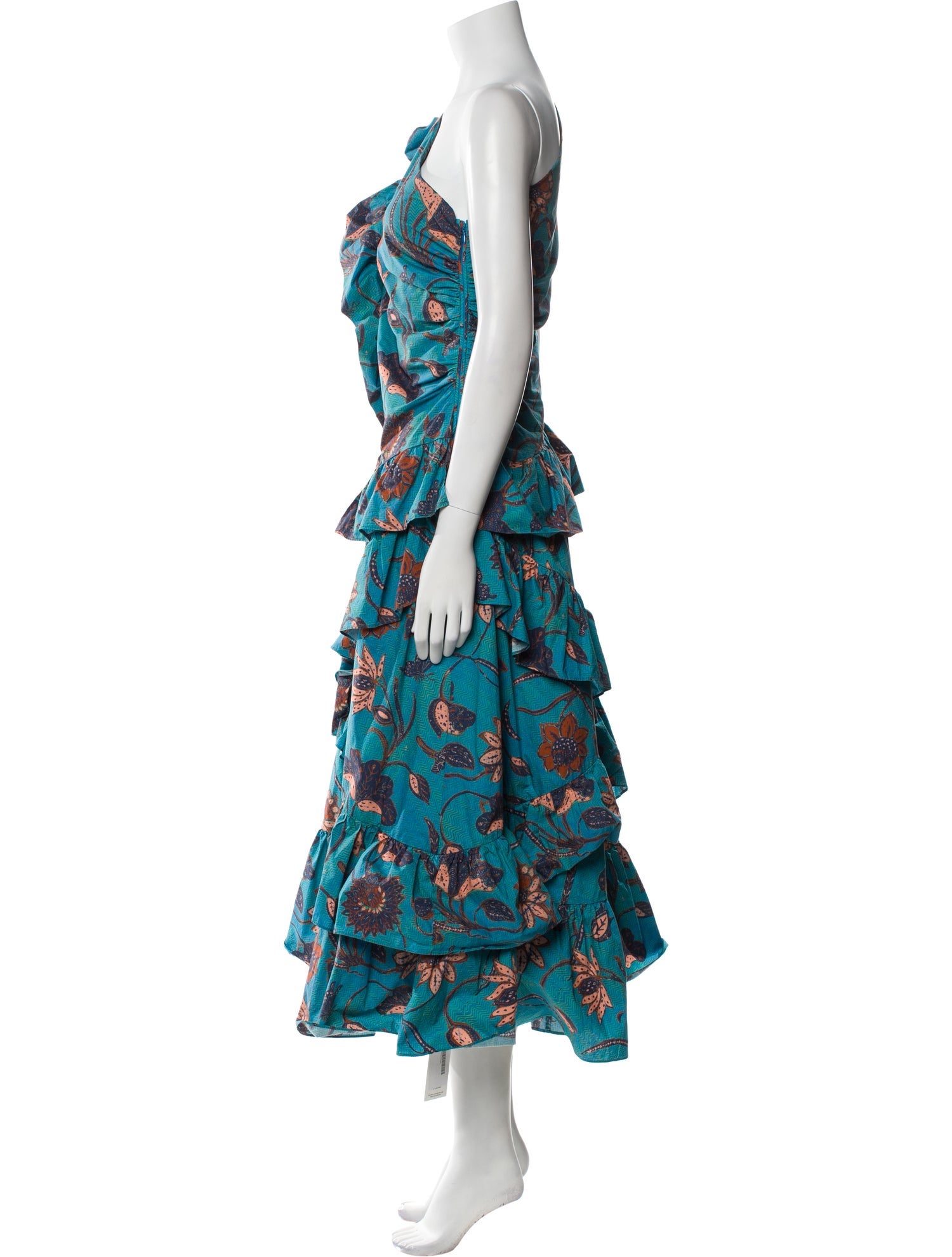 Ulla Johnson Floral Print Midi Length Dress