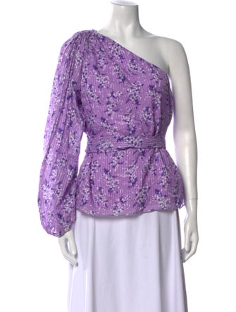 Ulla Johnson Floral Print One-Shoulder Blouse