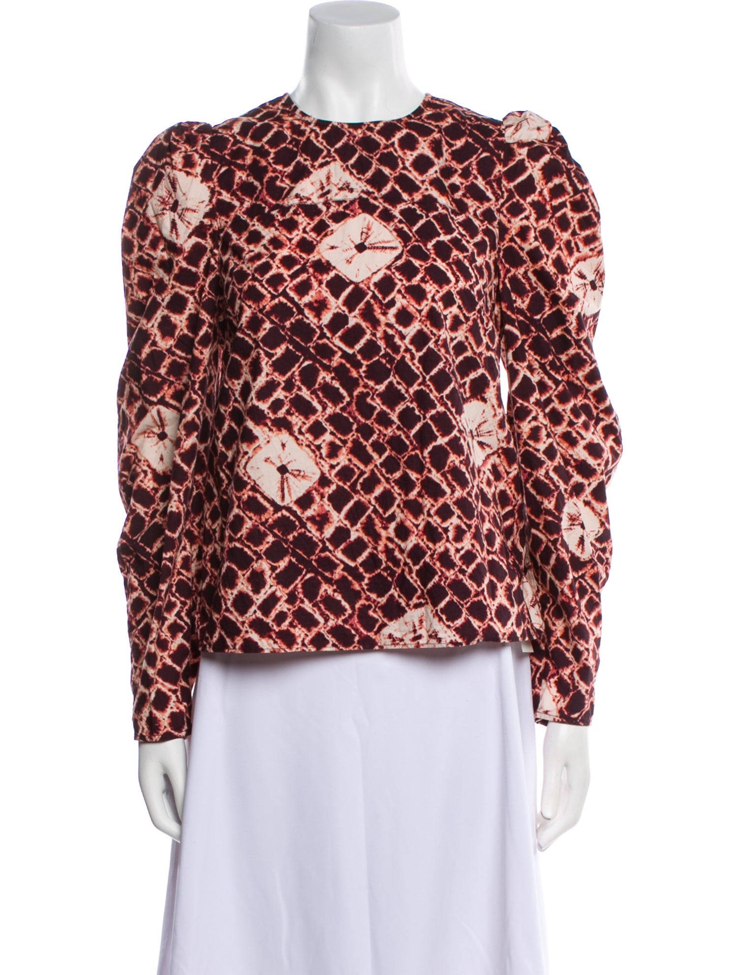Ulla Johnson Printed Crew Neck Blouse