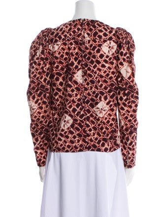 Ulla Johnson Printed Crew Neck Blouse