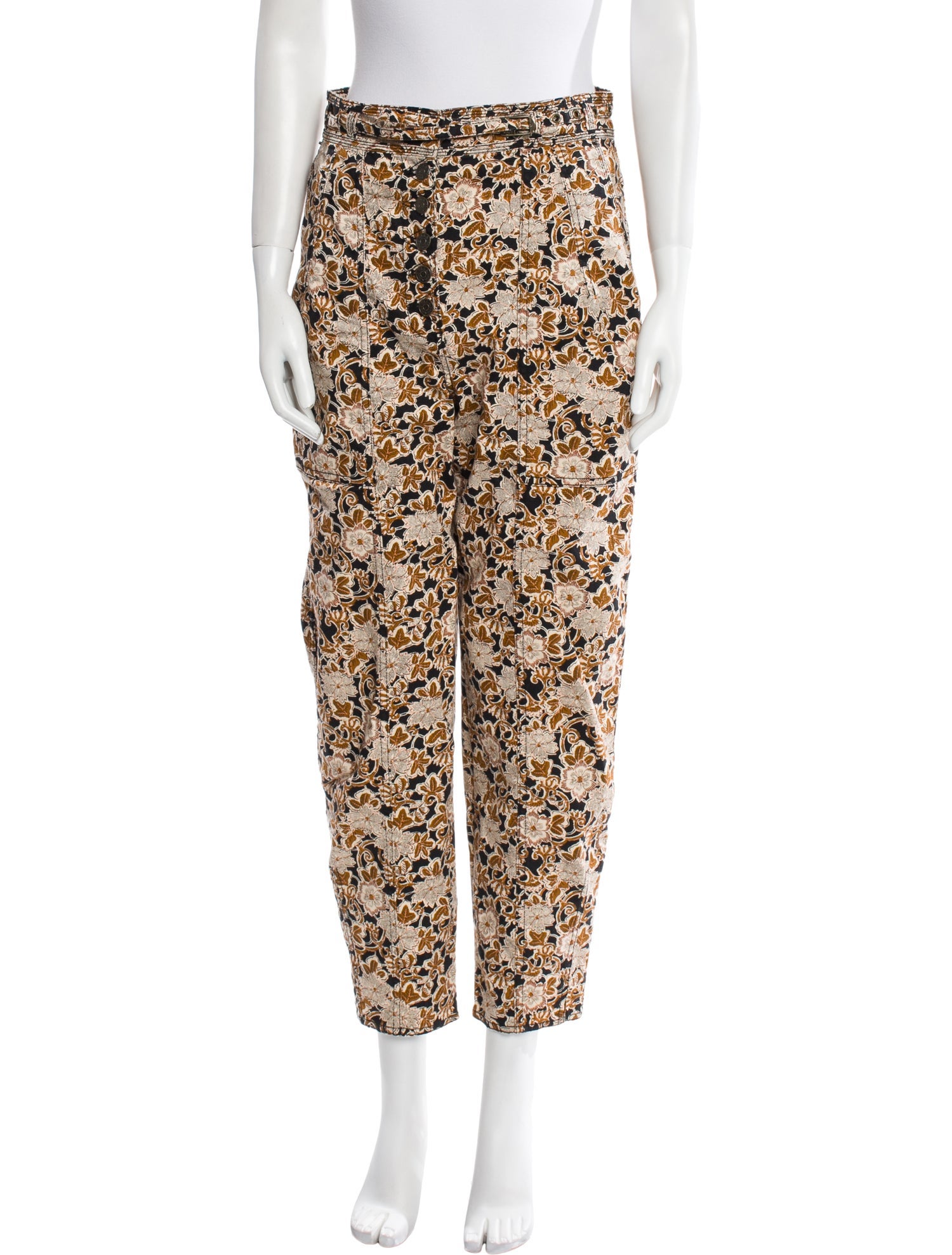 Ulla Johnson Floral Print Skinny Leg Pants