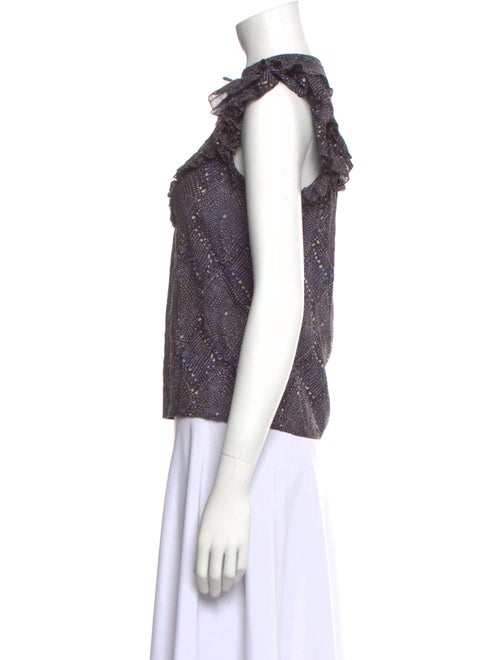 Ulla Johnson Printed Crew Neck Blouse