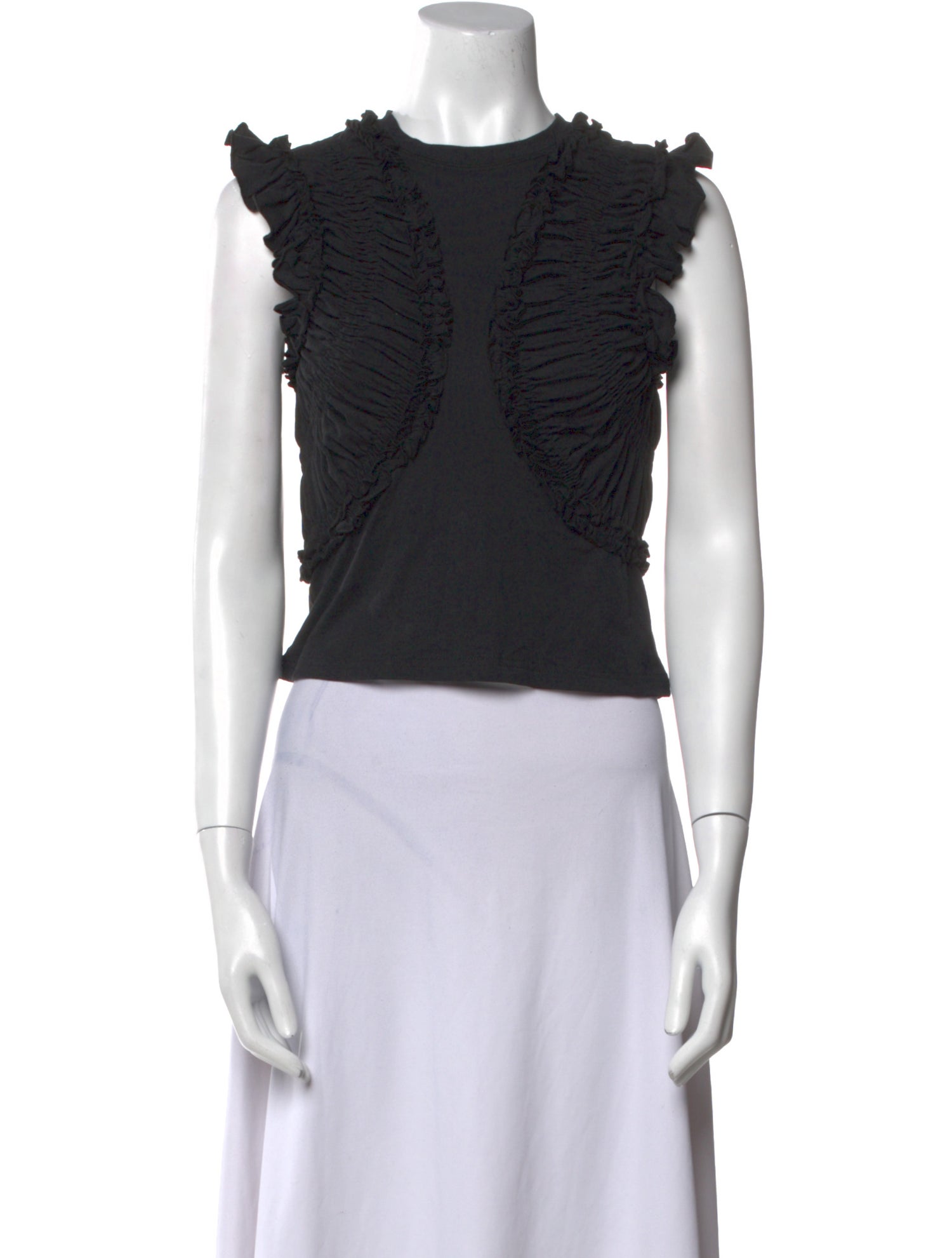 Ulla Johnson Crew Neck Sleeveless Crop Top