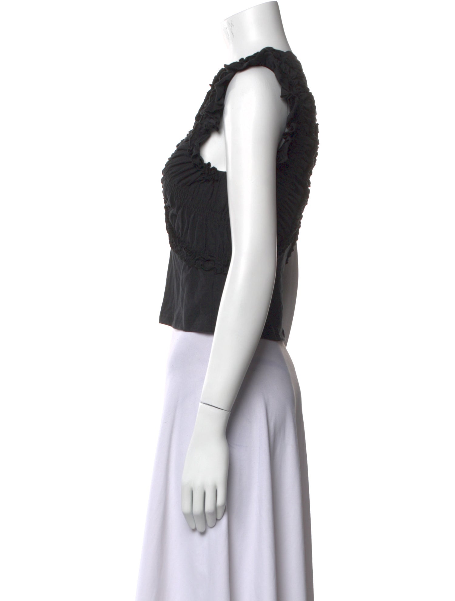 Ulla Johnson Crew Neck Sleeveless Crop Top