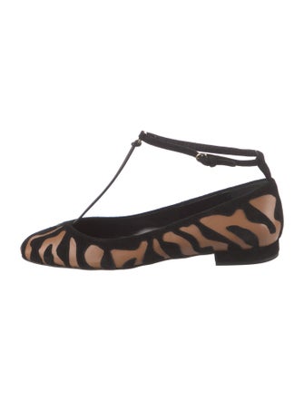 Ulla Johnson Suede Animal Print Flats