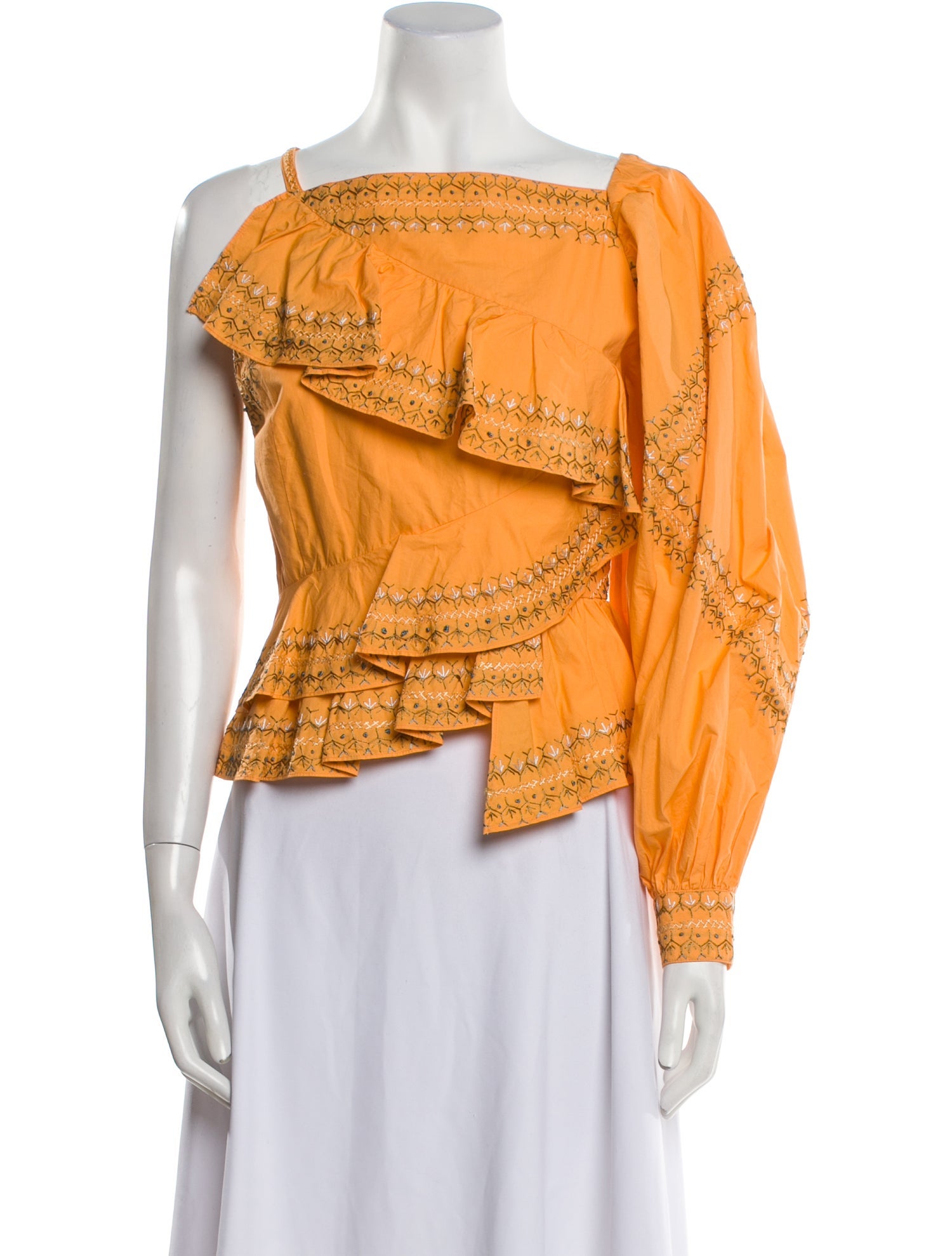 Ulla Johnson Square Neckline Short Sleeve Blouse