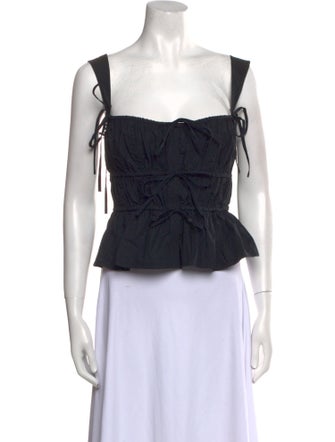 Ulla Johnson Square Neckline Sleeveless Crop Top