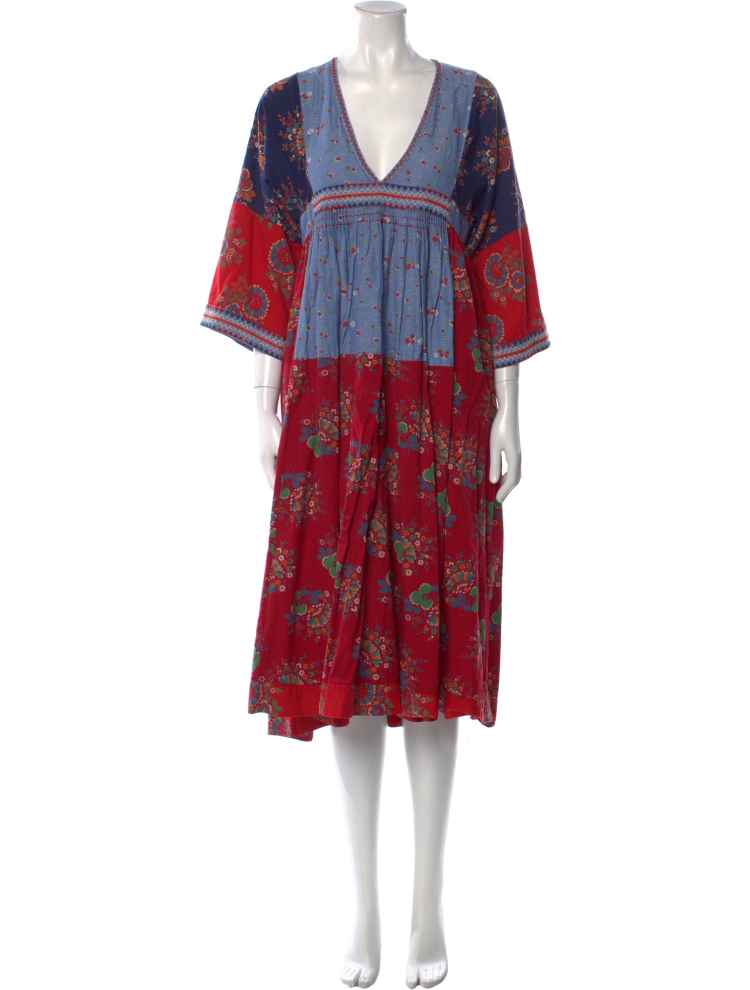 Ulla Johnson Floral Print Midi Length Dress