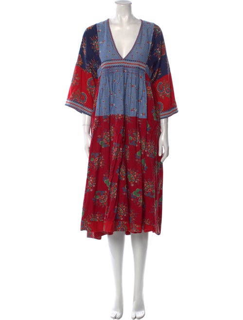 Ulla Johnson Floral Print Midi Length Dress