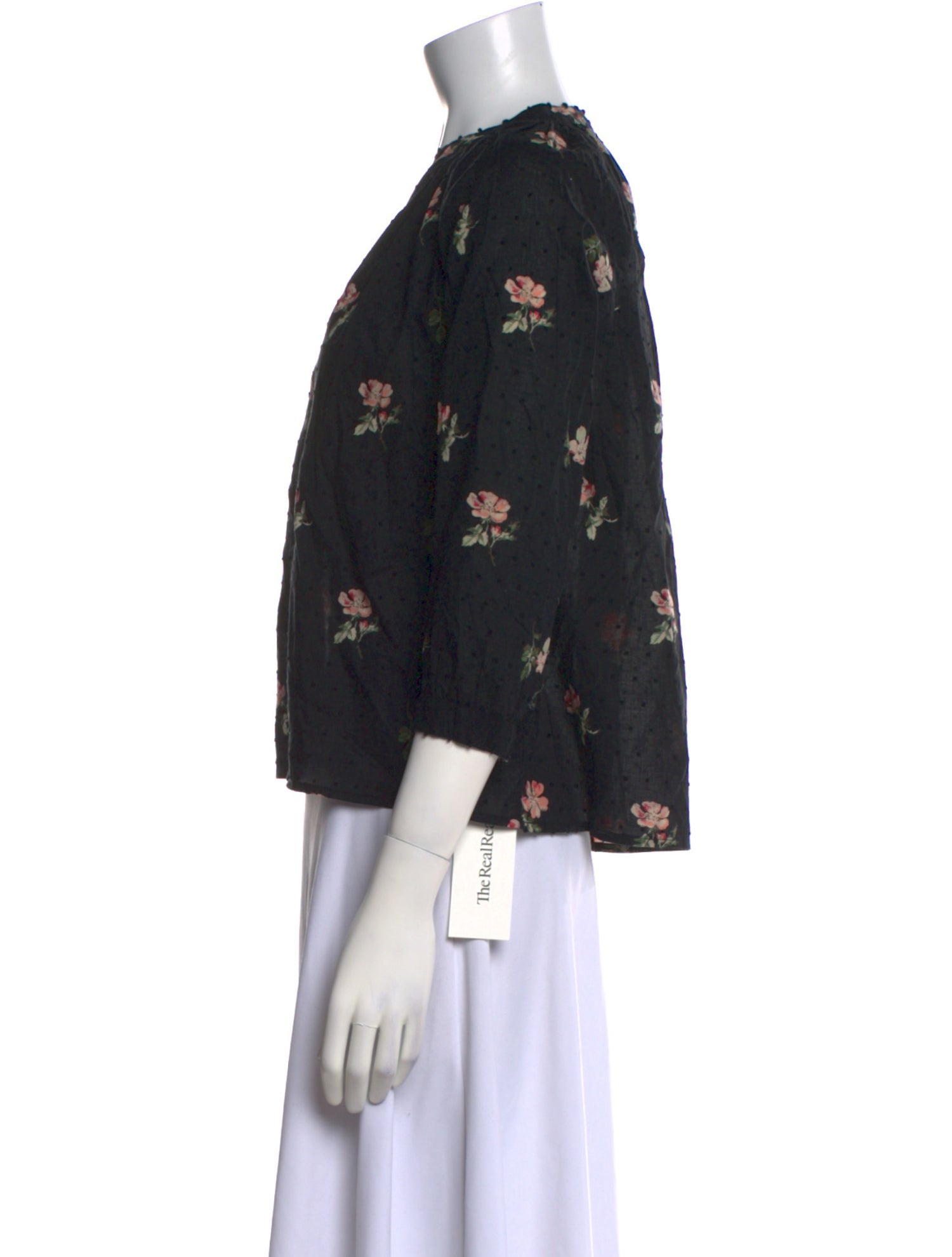 Ulla Johnson Floral Print V-Neck Blouse